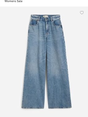 Extra Wide Leg High-Rise Women’s Jeans - Light Blue